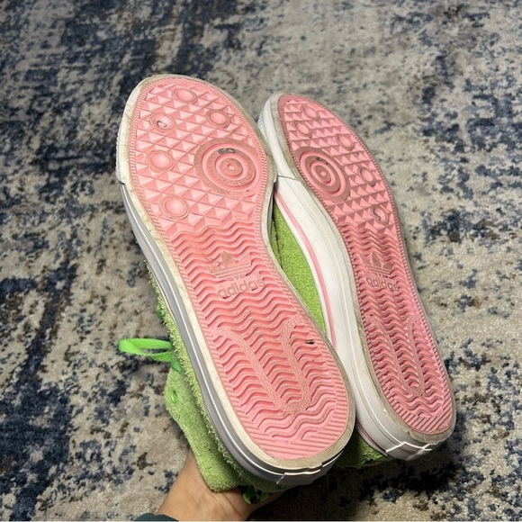 Adidas Nizza High RF Spring Green Suede High Top Sneakers Size 8.5 - Picture 10 of 12